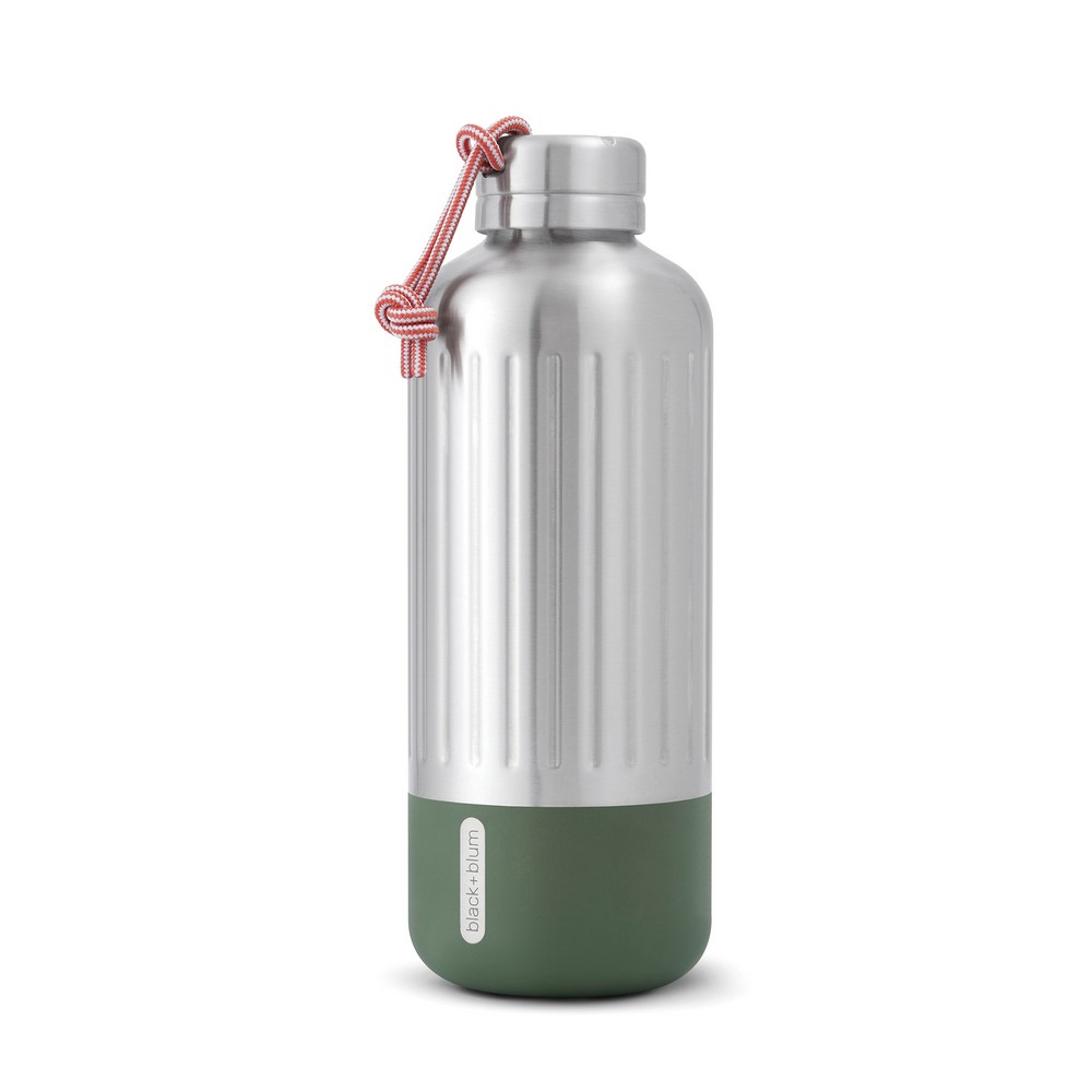 Butelka termiczna 850 ml Black+Blum Explorer z nadrukiem Twojego logo, materiał: nylon, stal nierdzewna, stal, kolor: olive green Butelka termiczna 850 ml Black+Blum Explorer z nadrukiem Twojego logo, materiał: nylon, stal nierdzewna, stal, kolor: olive green