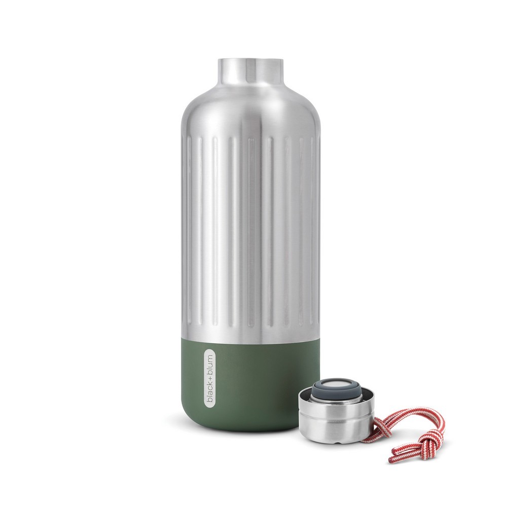 Butelka termiczna 850 ml Black+Blum Explorer z nadrukiem Twojego logo, materiał: nylon, stal nierdzewna, stal, kolor: olive green Butelka termiczna 850 ml Black+Blum Explorer z nadrukiem Twojego logo, materiał: nylon, stal nierdzewna, stal, kolor: olive green