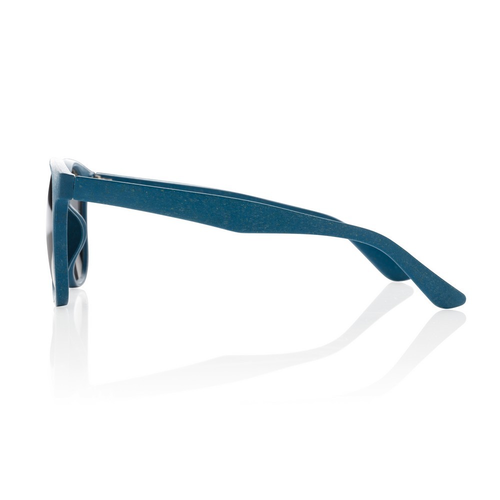 Okulary przeciwsłoneczne ze słomy pszenicznej z nadrukiem Twojego logo, materiał: pp, słoma pszeniczna, kolor: niebieski Okulary przeciwsłoneczne ze słomy pszenicznej z nadrukiem Twojego logo, materiał: pp, słoma pszeniczna, kolor: niebieski