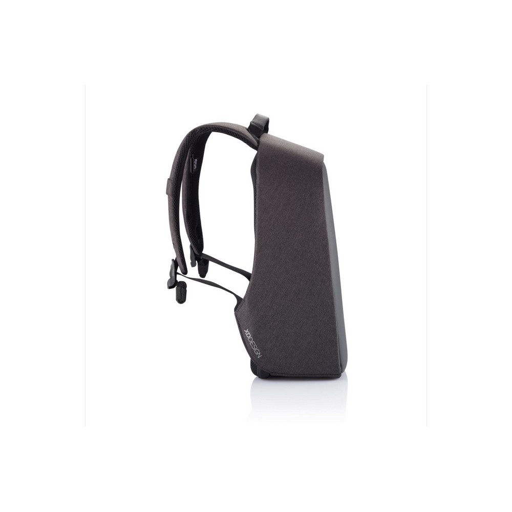 Bobby Hero Small plecak chroniący przed kieszonkowcami z nadrukiem Twojego logo, materiał: pu, rpet, kolor: szary Bobby Hero Small plecak chroniący przed kieszonkowcami z nadrukiem Twojego logo, materiał: pu, rpet, kolor: szary