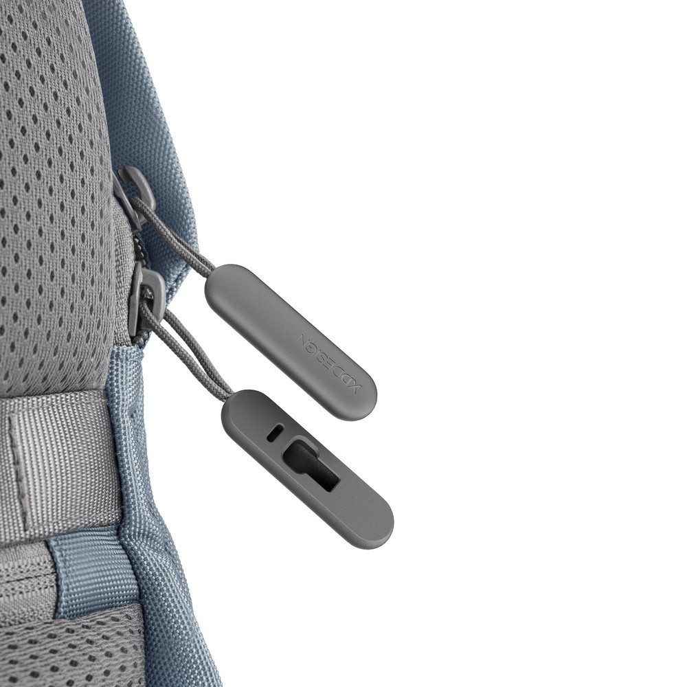 Bobby Soft plecak chroniący przed kieszonkowcami z nadrukiem Twojego logo, materiał: poliester, rpet, kolor: blue, grey Bobby Soft plecak chroniący przed kieszonkowcami z nadrukiem Twojego logo, materiał: poliester, rpet, kolor: blue, grey