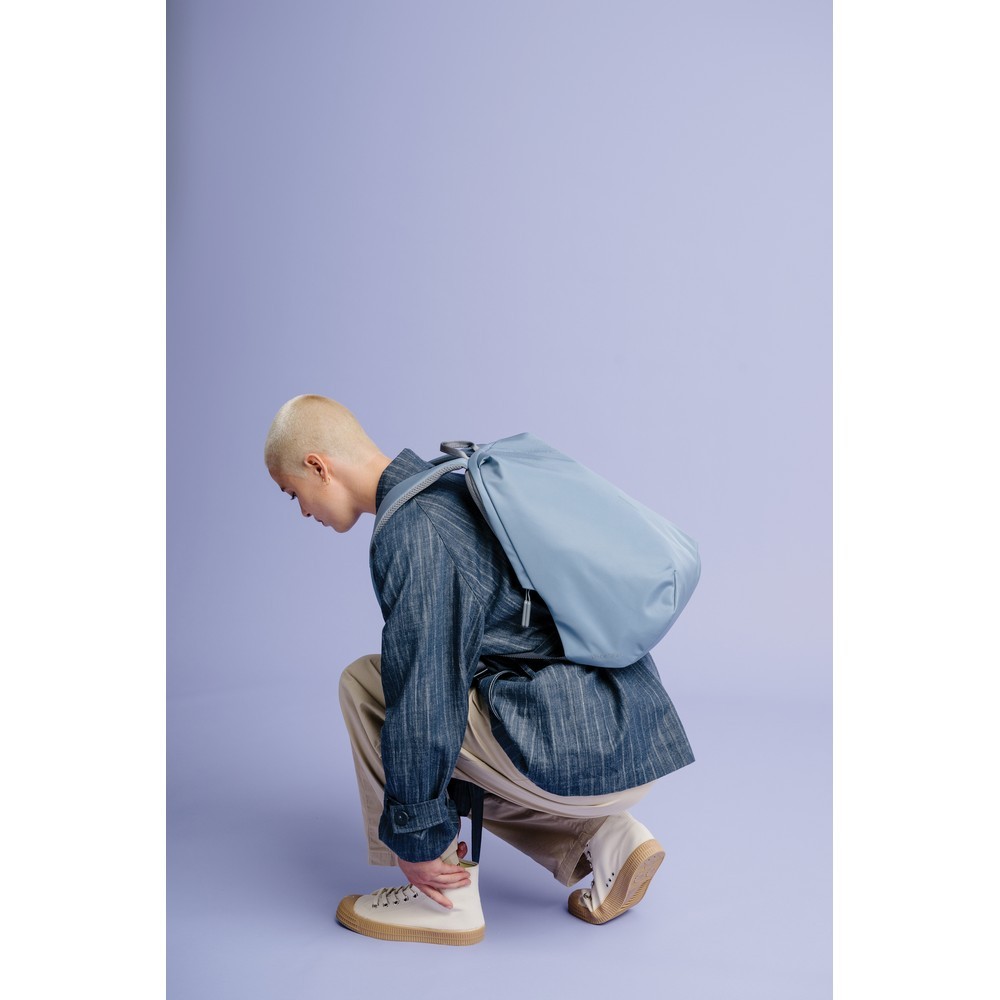 Bobby Soft plecak chroniący przed kieszonkowcami z nadrukiem Twojego logo, materiał: poliester, rpet, kolor: blue, grey Bobby Soft plecak chroniący przed kieszonkowcami z nadrukiem Twojego logo, materiał: poliester, rpet, kolor: blue, grey