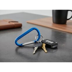 Brelok do kluczy, karabińczyk | Ebele z nadrukiem Twojego logo, materiał: aluminium, kolor: granatowy