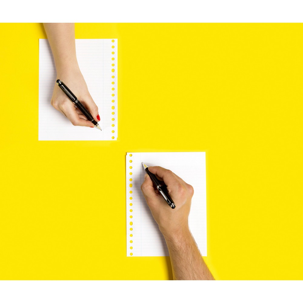 Zestaw piśmienniczy, długopis i pióro kulkowe z nadrukiem Twojego logo, materiał: metal, kolor: czarny Zestaw piśmienniczy, długopis i pióro kulkowe z nadrukiem Twojego logo, materiał: metal, kolor: czarny