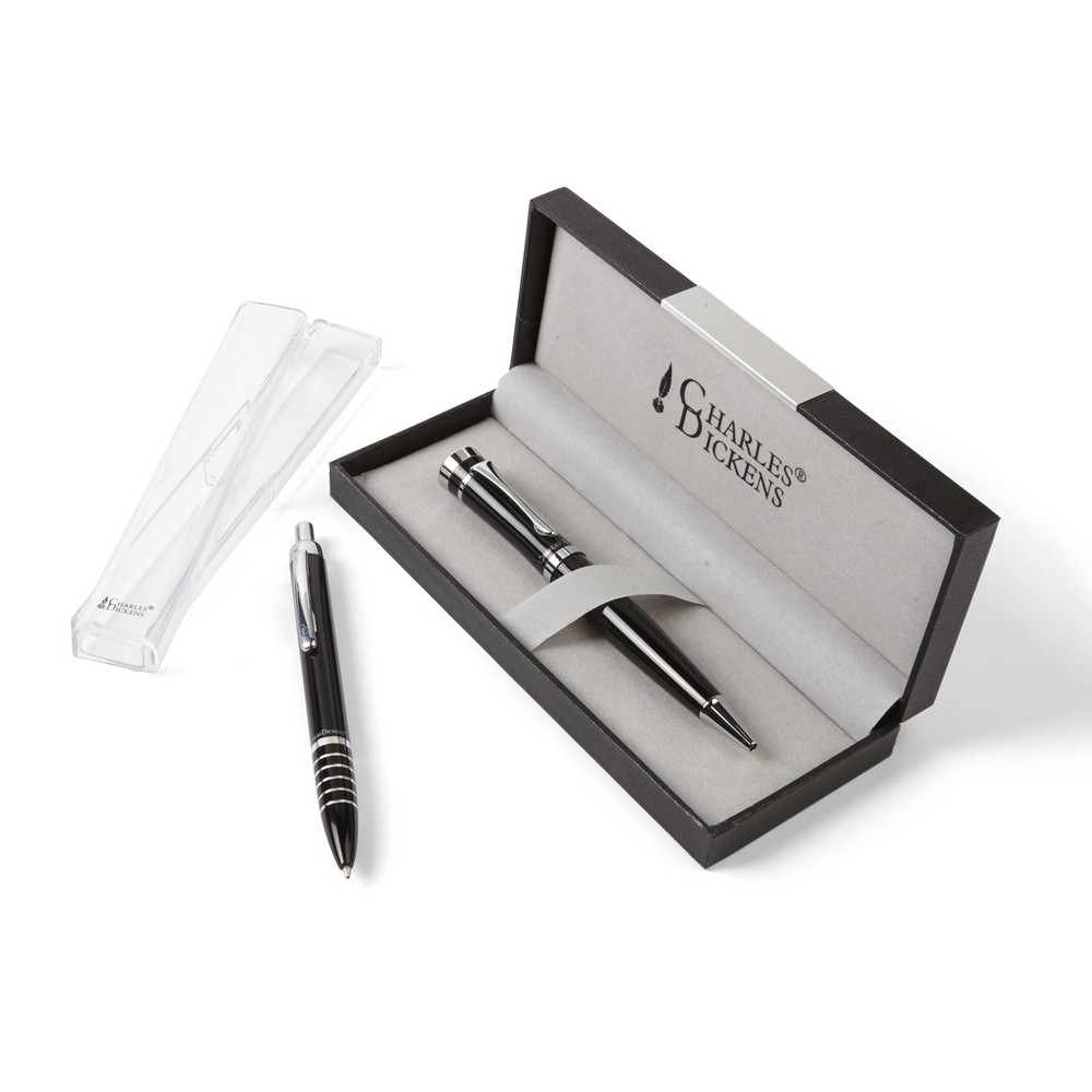 Długopis Charles Dickens® w pudełku z nadrukiem Twojego logo, materiał: metal, plastik, papier, kolor: czarny Długopis Charles Dickens® w pudełku z nadrukiem Twojego logo, materiał: metal, plastik, papier, kolor: czarny