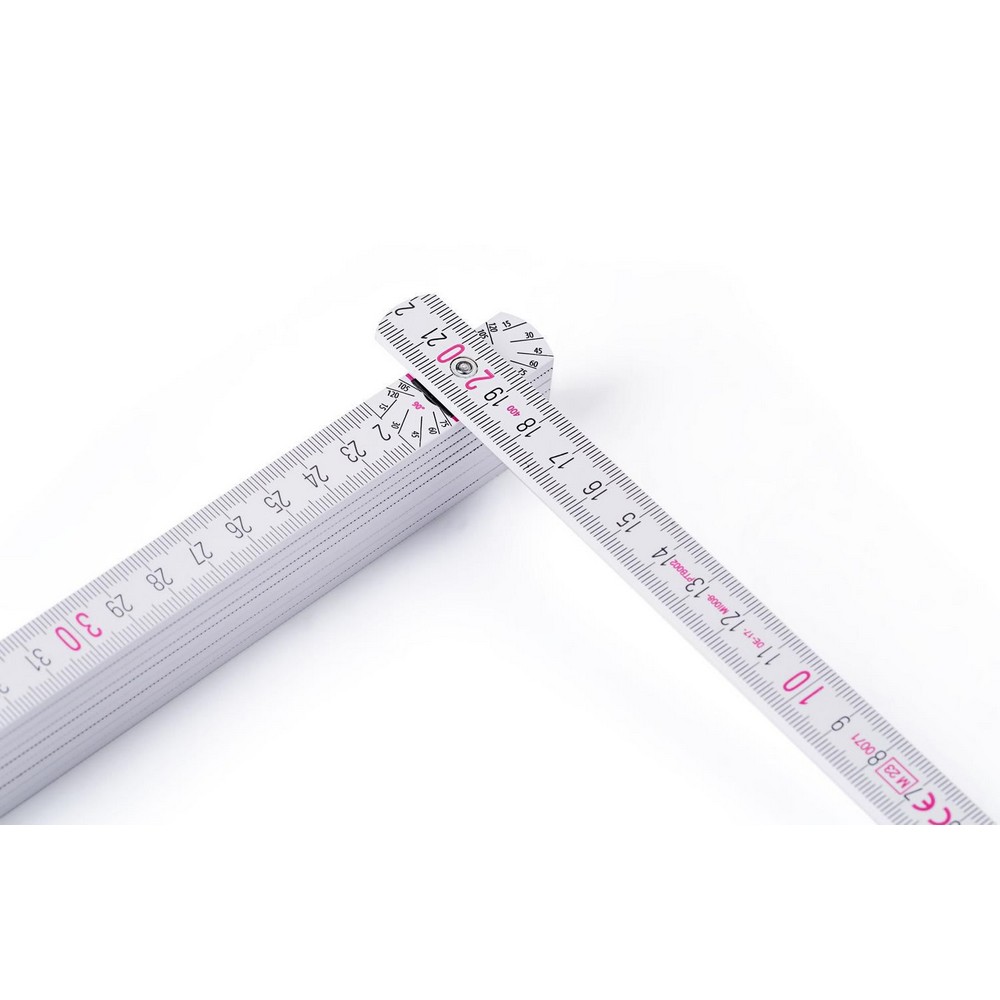 Miara 2m, składana STABILA z nadrukiem Twojego logo, materiał: plastik, kolor: biały Miara 2m, składana STABILA z nadrukiem Twojego logo, materiał: plastik, kolor: biały