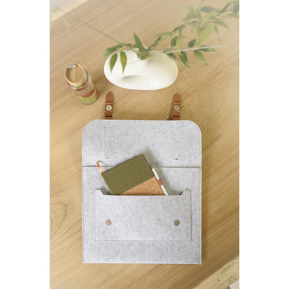 Torba na laptopa 14" z filcu RPET z nadrukiem Twojego logo, materiał: rpet, filc, kolor: szary Torba na laptopa 14" z filcu RPET z nadrukiem Twojego logo, materiał: rpet, filc, kolor: szary