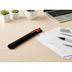 Etui na artykuły piśmienne | Oliverio z nadrukiem Twojego logo, materiał: welur, kolor: czarny