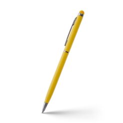 Długopis, touch pen | Dennis z nadrukiem Twojego logo, materiał: aluminium, kolor: żółty