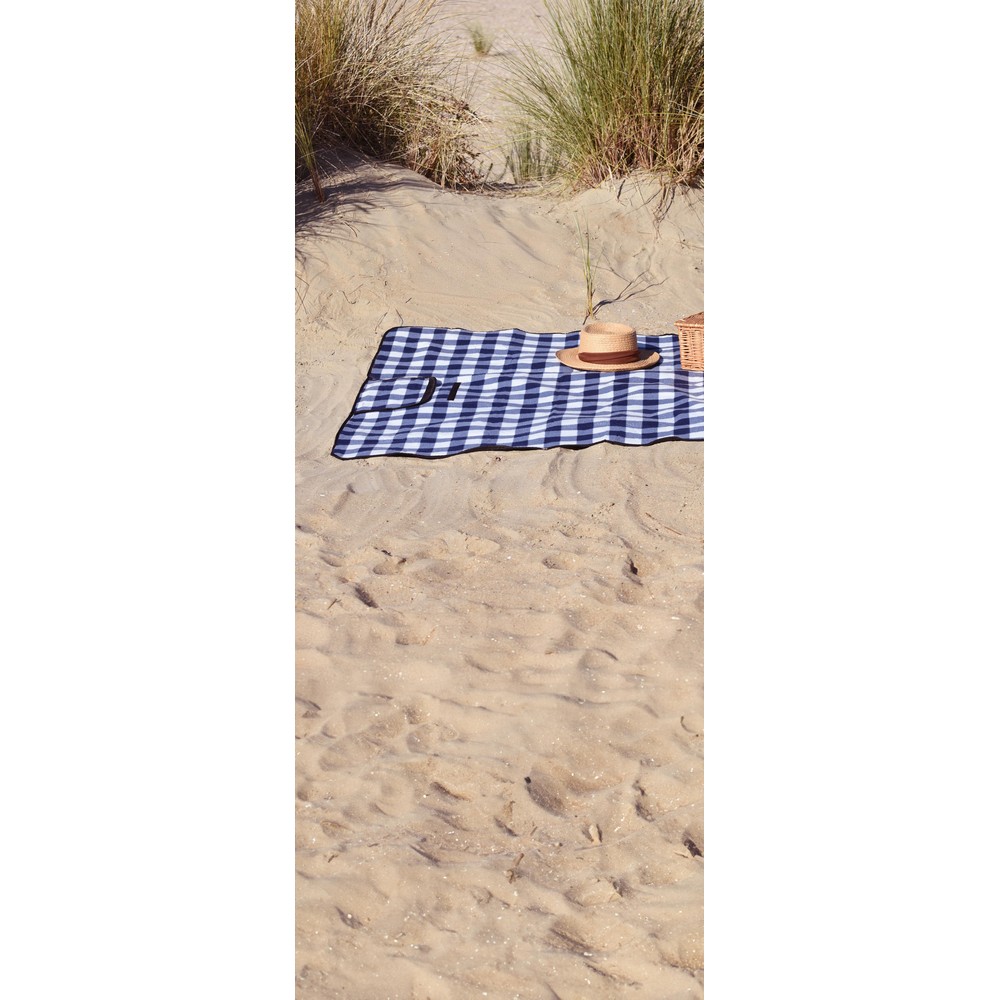 Koc piknikowy RPET z nadrukiem Twojego logo, materiał: metal, peva, rpet, polar, kolor: błękitny Koc piknikowy RPET z nadrukiem Twojego logo, materiał: metal, peva, rpet, polar, kolor: błękitny