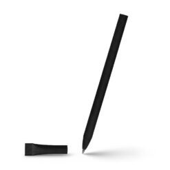 Długopis ze zrolowanego papieru z zatyczką | Brittany z nadrukiem Twojego logo, materiał: papier, kolor: czarny