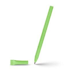 Długopis ze zrolowanego papieru z zatyczką | Brittany z nadrukiem Twojego logo, materiał: papier, kolor: jasnozielony