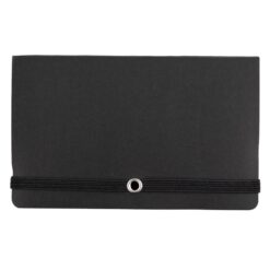 Zestaw do notatek, karteczki samoprzylepne z nadrukiem Twojego logo, materiał: metal, guma, karton, papier, kolor: czarny