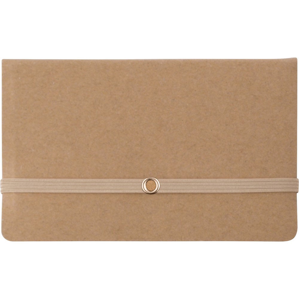 Zestaw do notatek, karteczki samoprzylepne z nadrukiem Twojego logo, materiał: metal, guma, karton, papier, kolor: brązowy Zestaw do notatek, karteczki samoprzylepne z nadrukiem Twojego logo, materiał: metal, guma, karton, papier, kolor: brązowy