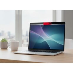 Zasłona na kamerę internetową | Marick z nadrukiem Twojego logo, materiał: plastik, kolor: czerwony