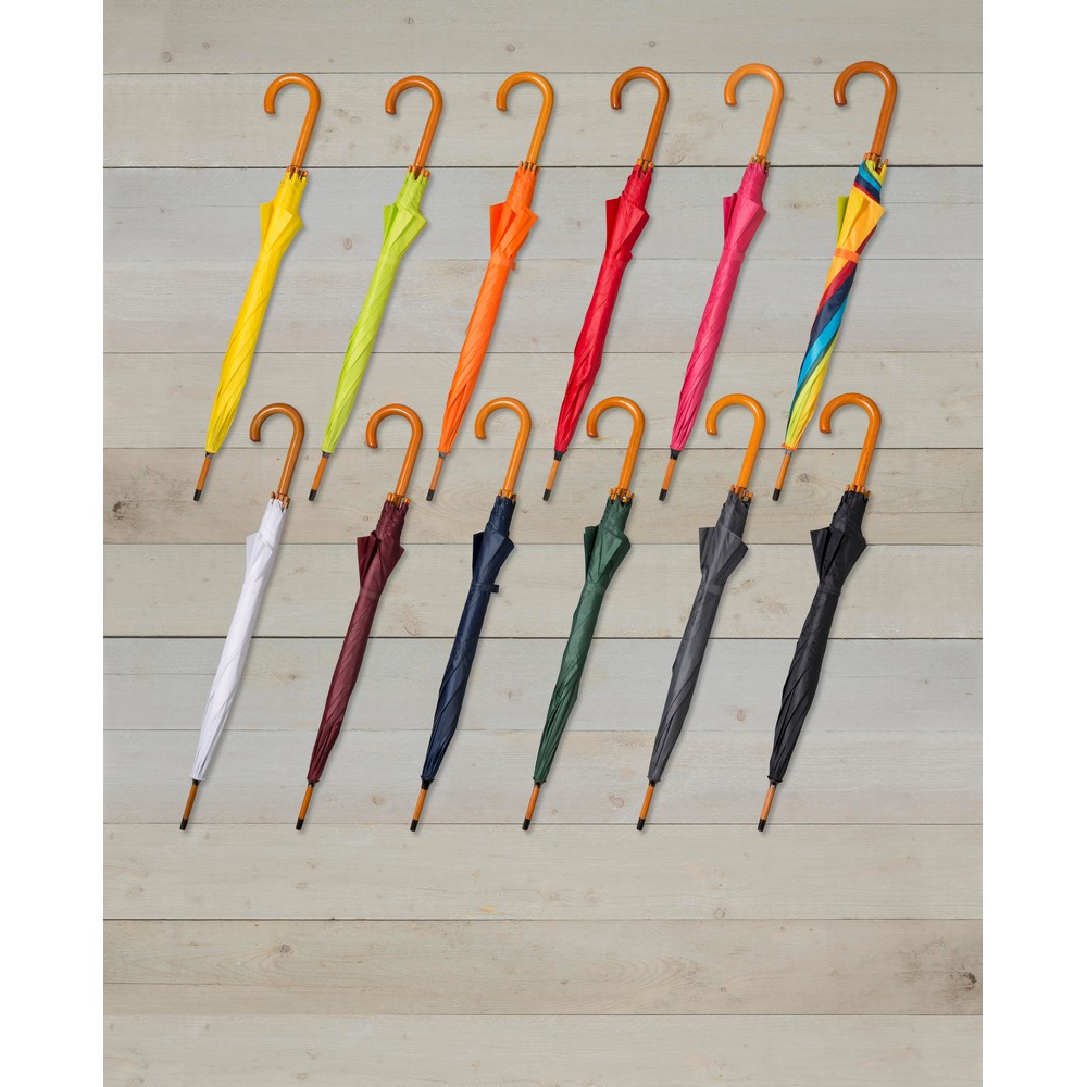 Parasol automatyczny z nadrukiem Twojego logo, materiał: metal, drewno, poliester, kolor: różowy Parasol automatyczny z nadrukiem Twojego logo, materiał: metal, drewno, poliester, kolor: różowy