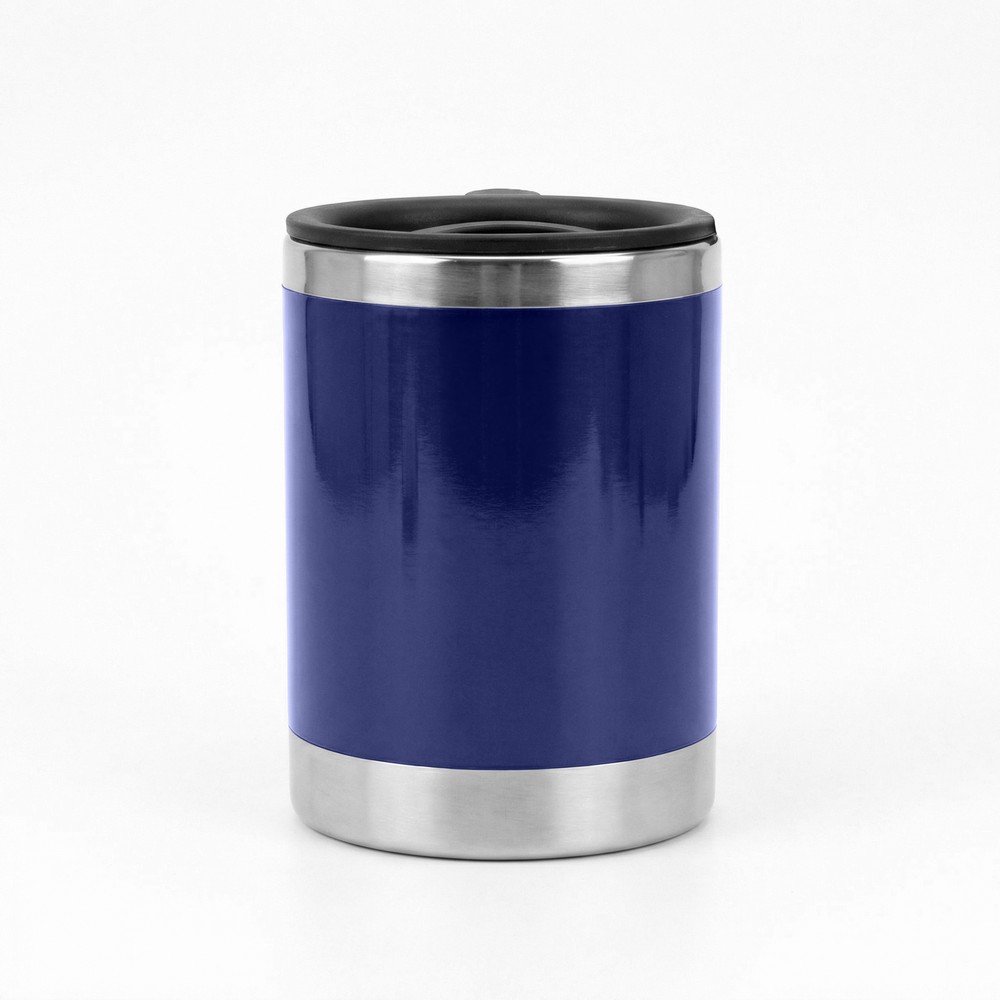 Kubek termiczny 400 ml z nadrukiem Twojego logo, materiał: plastik, stal nierdzewna, stal, as, kolor: granatowy Kubek termiczny 400 ml z nadrukiem Twojego logo, materiał: plastik, stal nierdzewna, stal, as, kolor: granatowy