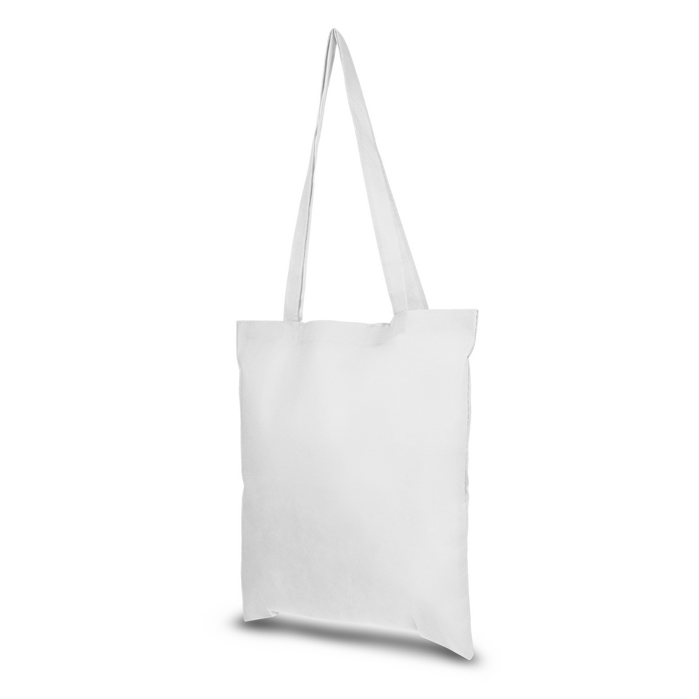 Torba na zakupy | Santrell z nadrukiem Twojego logo, materiał: non-woven, kolor: biały Torba na zakupy | Santrell z nadrukiem Twojego logo, materiał: non-woven, kolor: biały