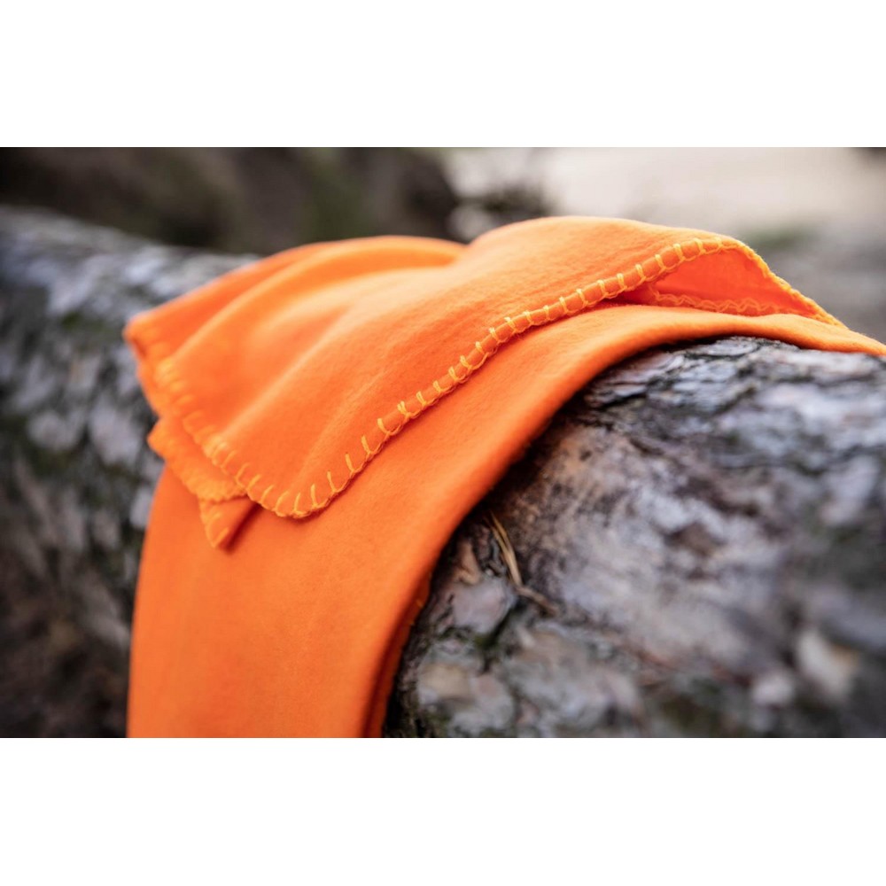 Koc piknikowy z nadrukiem Twojego logo, materiał: nylon, polar, kolor: pomarańczowy Koc piknikowy z nadrukiem Twojego logo, materiał: nylon, polar, kolor: pomarańczowy