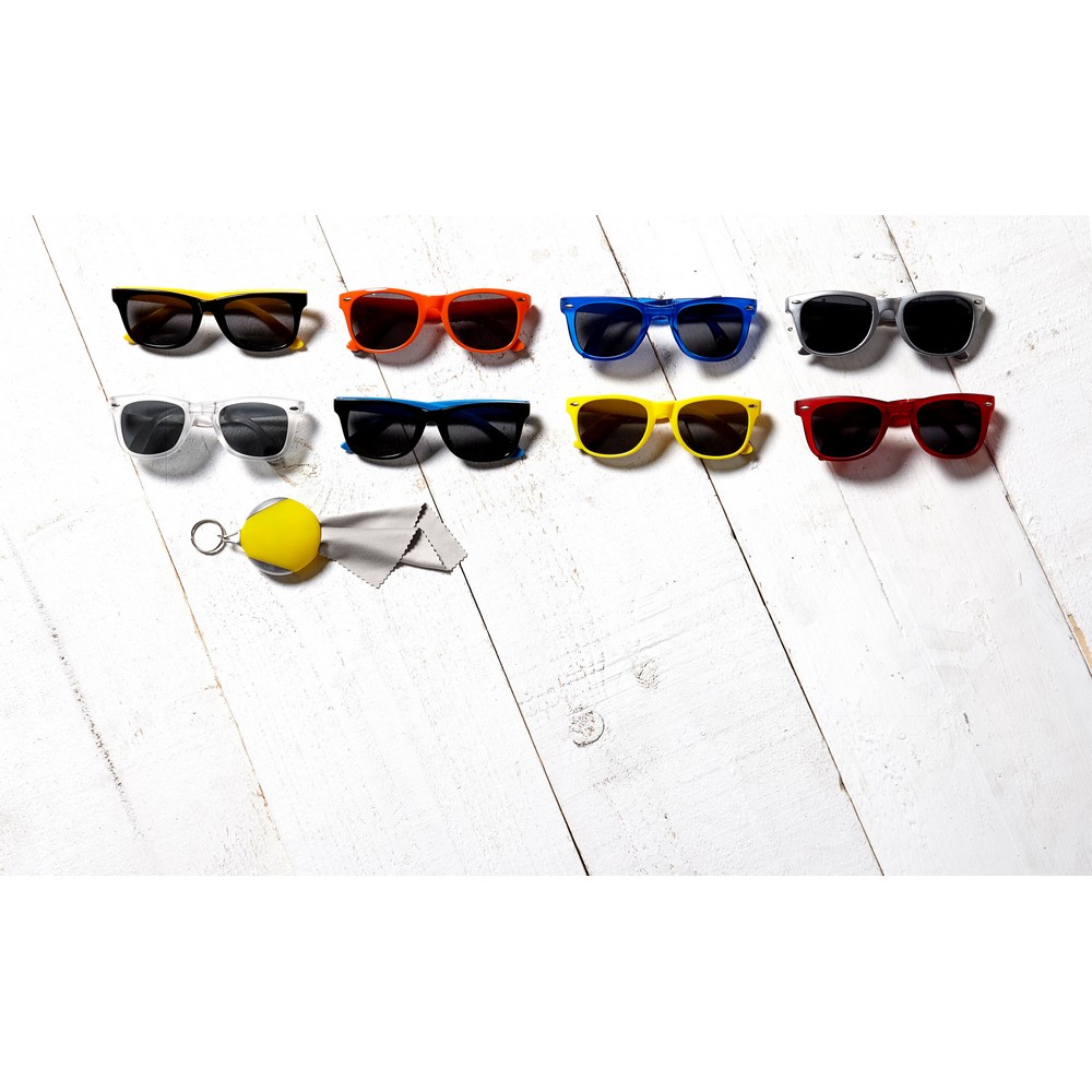 Okulary przeciwsłoneczne z nadrukiem Twojego logo, materiał: pvc, pc, kolor: biały Okulary przeciwsłoneczne z nadrukiem Twojego logo, materiał: pvc, pc, kolor: biały