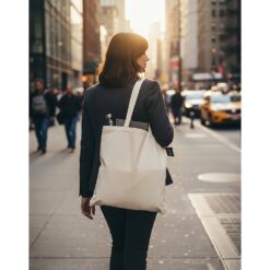 Torba z bawełny organicznej na zakupy B'RIGHT | Aidan z nadrukiem Twojego logo, materiał: bawełna, kolor: beżowy