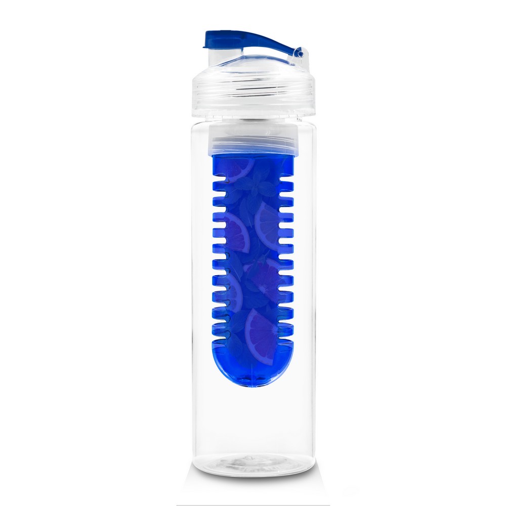 Butelka sportowa 650 ml | Carter z nadrukiem Twojego logo, materiał: ps, tritan, as, kolor: granatowy Butelka sportowa 650 ml | Carter z nadrukiem Twojego logo, materiał: ps, tritan, as, kolor: granatowy