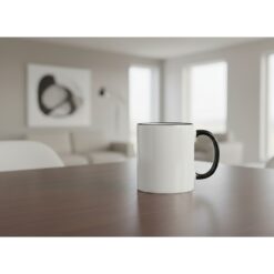 Kubek ceramiczny 350 ml | Nerita z nadrukiem Twojego logo, materiał: ceramika, kolor: czarny