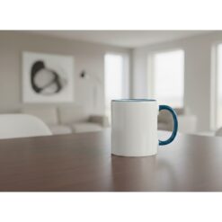 Kubek ceramiczny 350 ml | Nerita z nadrukiem Twojego logo, materiał: ceramika, kolor: niebieski