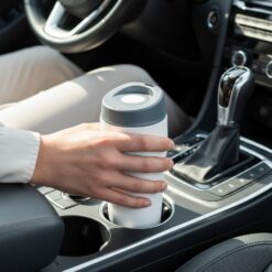 Kubek termiczny 400 ml Air Gifts | Niram z nadrukiem Twojego logo, materiał: plastik, stal nierdzewna, stal, ceramika, kolor: błękitny