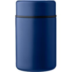 Termiczny pojemnik na żywność 460 ml z łyżeczką z nadrukiem Twojego logo, materiał: metal, stal nierdzewna, stal, kolor: niebieski