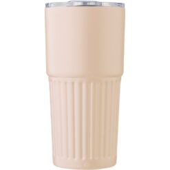 Kubek termiczny 500 ml z nadrukiem Twojego logo, materiał: pp, stal nierdzewna, silikon, stal, kolor: beżowy