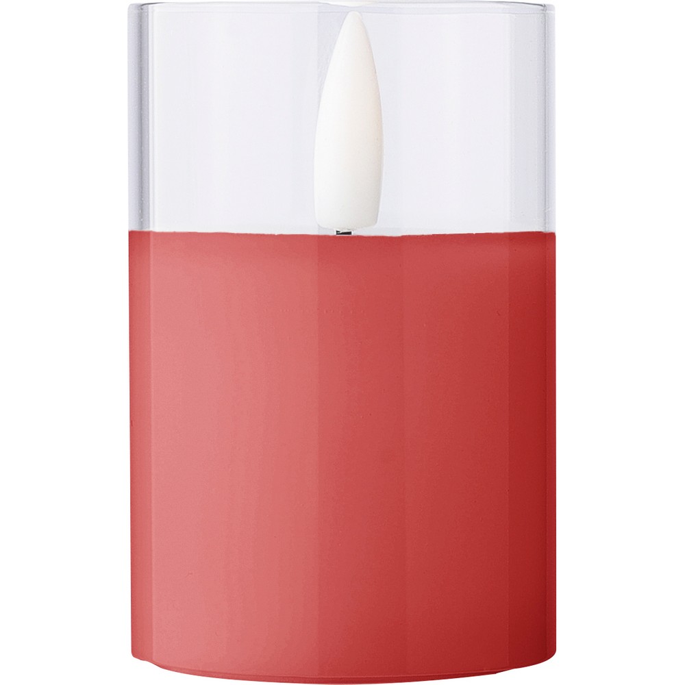 Świeca LED z nadrukiem Twojego logo, materiał: karton, pp, kolor: czerwony Świeca LED z nadrukiem Twojego logo, materiał: karton, pp, kolor: czerwony