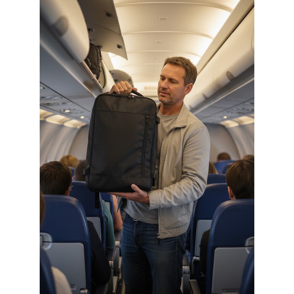 Plecak podróżny | Yloris z nadrukiem Twojego logo, materiał: poliester, rpet, kolor: czarny Plecak podróżny | Yloris z nadrukiem Twojego logo, materiał: poliester, rpet, kolor: czarny