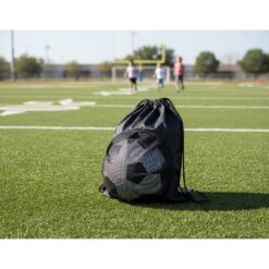 Worek ze sznurkiem na piłkę | Varno z nadrukiem Twojego logo, materiał: poliester, kolor: czarny