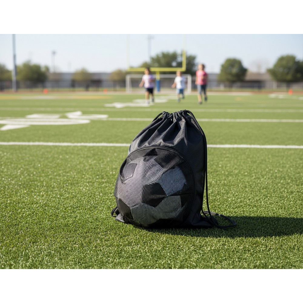 Worek ze sznurkiem na piłkę | Varno z nadrukiem Twojego logo, materiał: poliester, kolor: czarny Worek ze sznurkiem na piłkę | Varno z nadrukiem Twojego logo, materiał: poliester, kolor: czarny