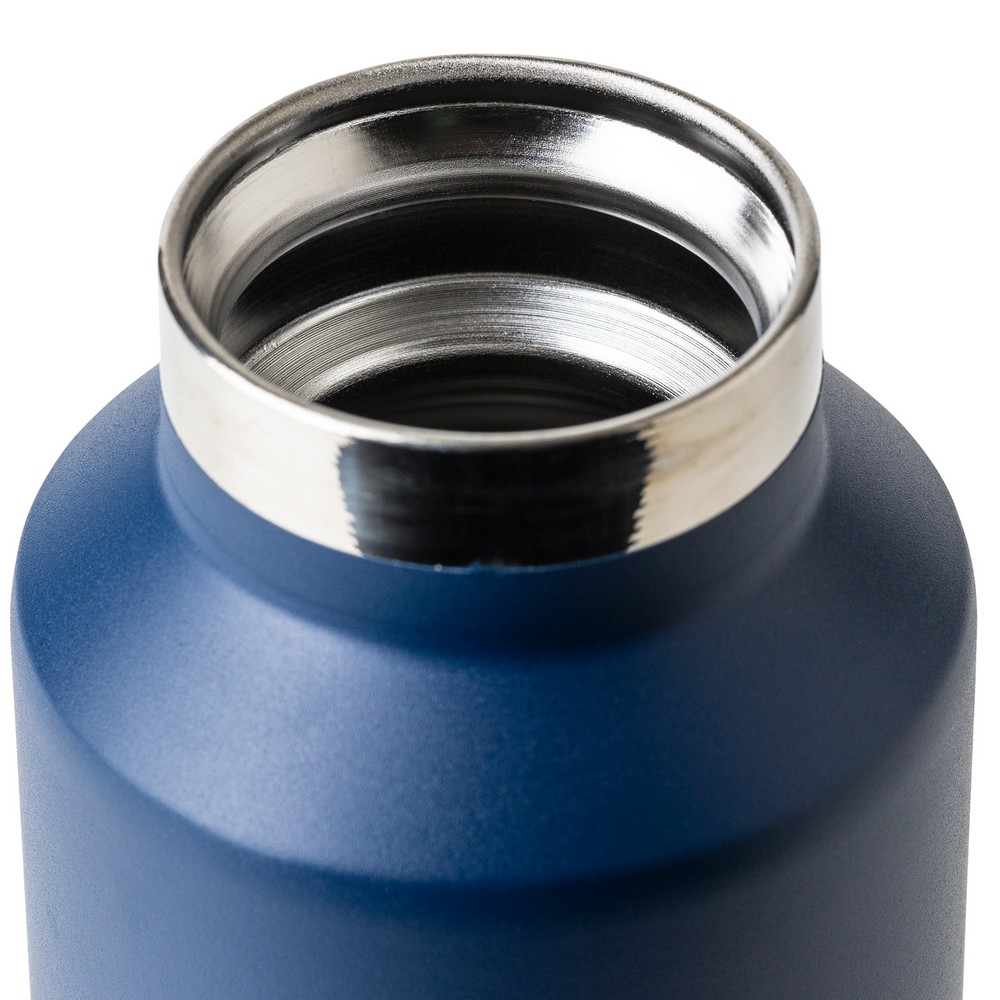 Butelka termiczna 600 ml z nadrukiem Twojego logo, materiał: metal, pp, silikon, kolor: niebieski Butelka termiczna 600 ml z nadrukiem Twojego logo, materiał: metal, pp, silikon, kolor: niebieski