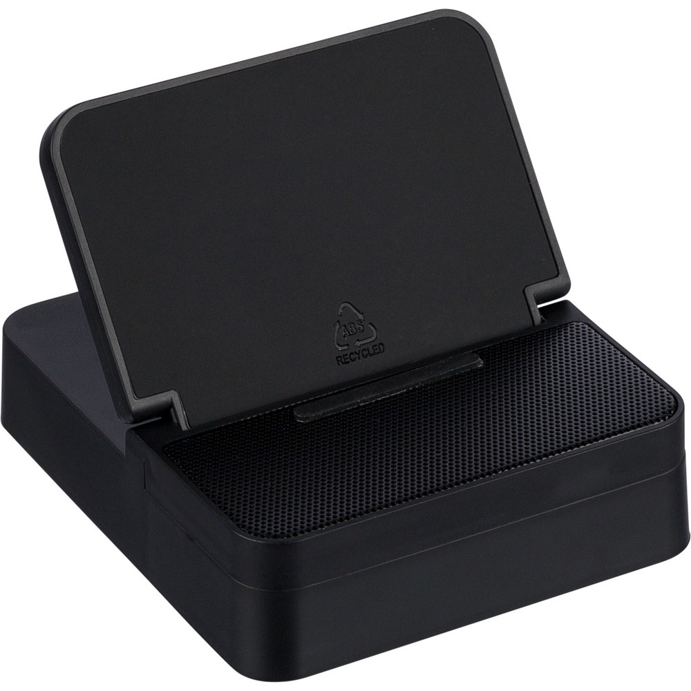 Ładowarka bezprzewodowa 15W z nadrukiem Twojego logo, materiał: metal, plastik, pu, kolor: czarny Ładowarka bezprzewodowa 15W z nadrukiem Twojego logo, materiał: metal, plastik, pu, kolor: czarny