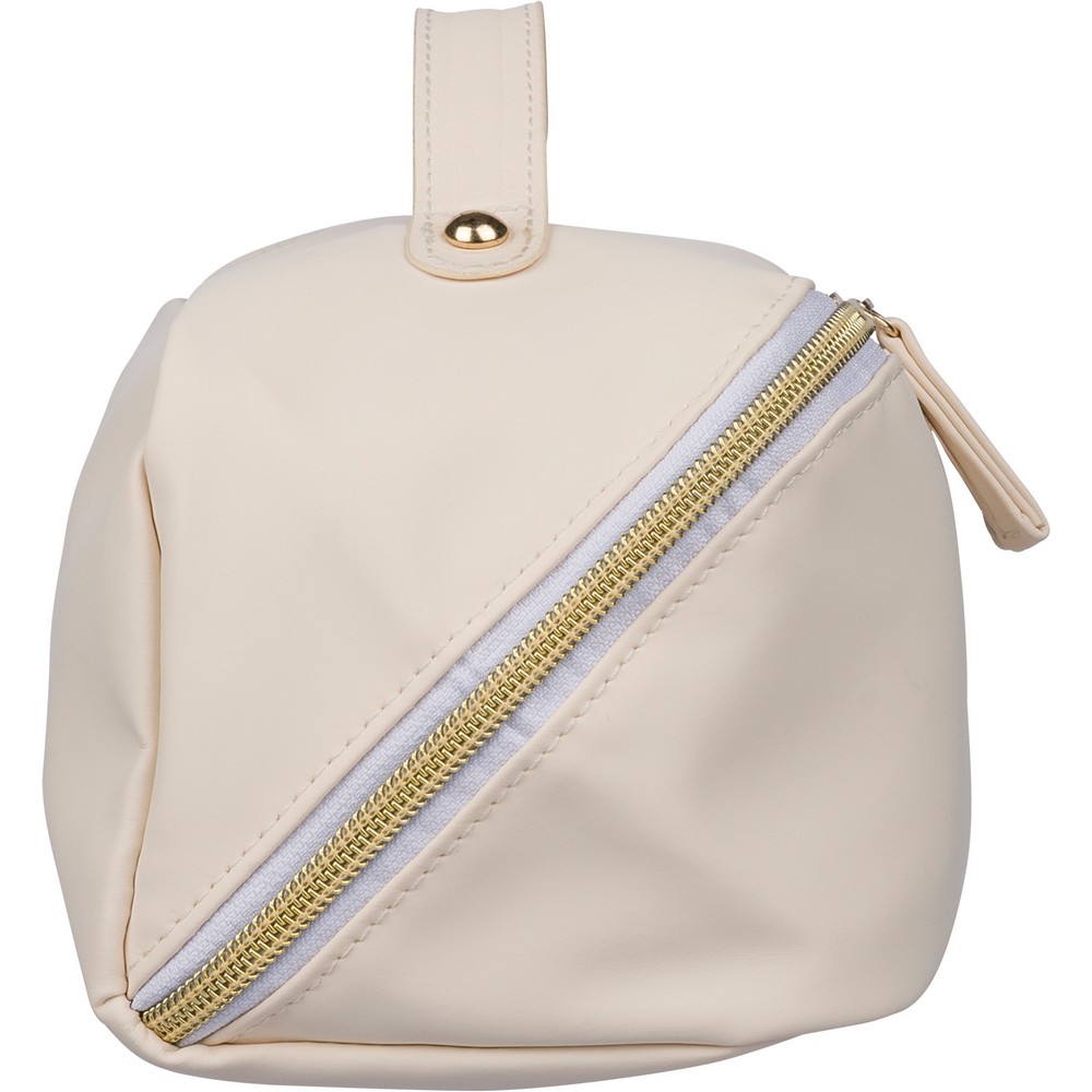 Kosmetyczka z nadrukiem Twojego logo, materiał: pu, poliester, kolor: beżowy Kosmetyczka z nadrukiem Twojego logo, materiał: pu, poliester, kolor: beżowy