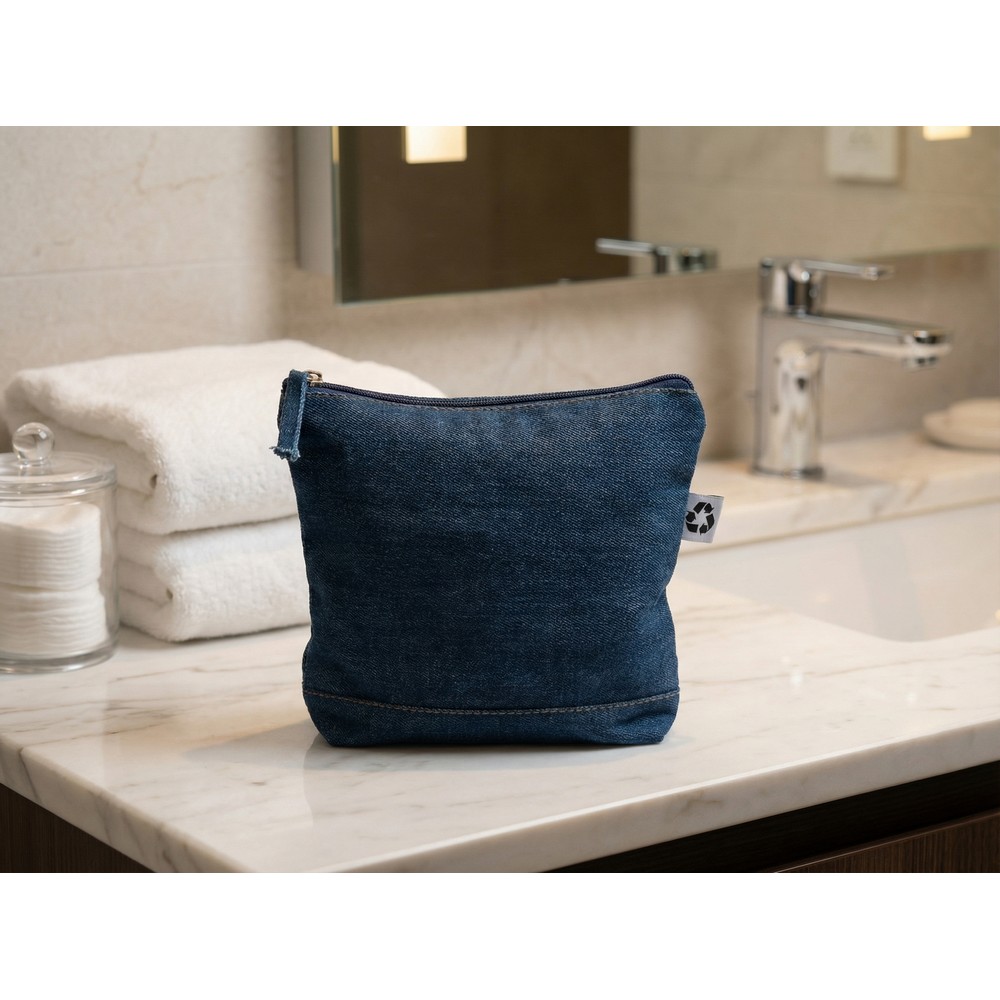 Kosmetyczka z nadrukiem Twojego logo, kolor: niebieski Kosmetyczka z nadrukiem Twojego logo, kolor: niebieski