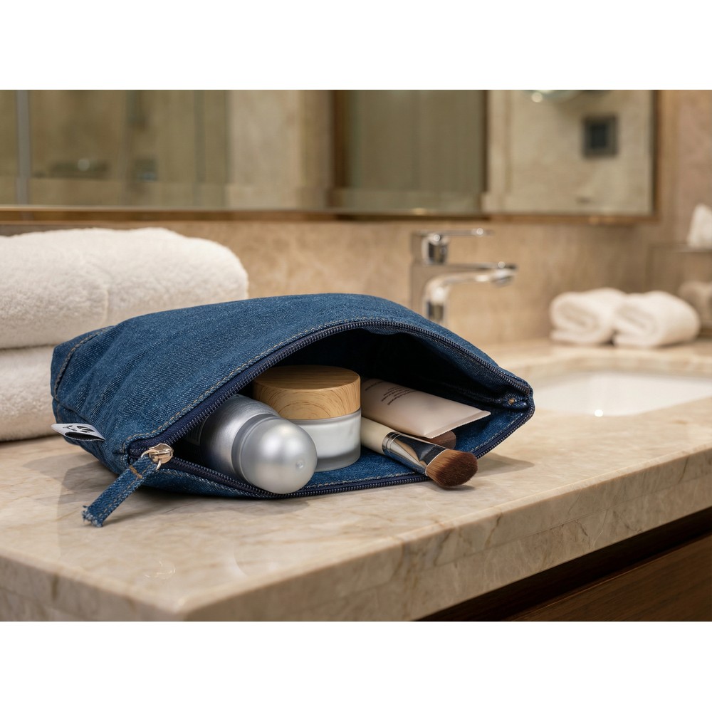 Kosmetyczka z nadrukiem Twojego logo, kolor: niebieski Kosmetyczka z nadrukiem Twojego logo, kolor: niebieski