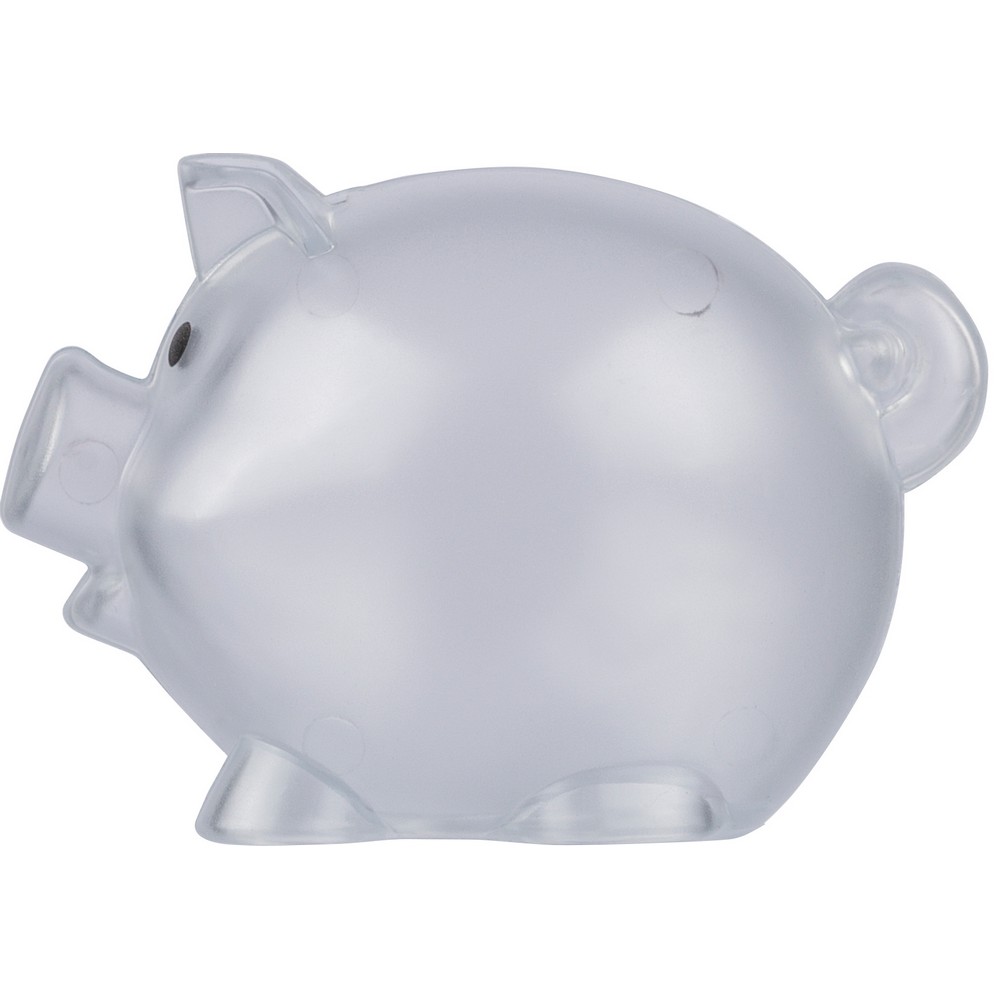 Skarbonka "świnka" z nadrukiem Twojego logo, materiał: plastik, kolor: neutralny Skarbonka "świnka" z nadrukiem Twojego logo, materiał: plastik, kolor: neutralny