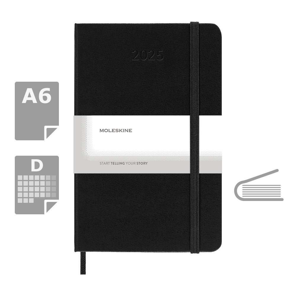 Kalendarz MOLESKINE z nadrukiem Twojego logo, materiał: papier, pp, kolor: czarny Kalendarz MOLESKINE z nadrukiem Twojego logo, materiał: papier, pp, kolor: czarny