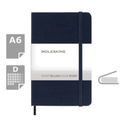 Kalendarz MOLESKINE z nadrukiem Twojego logo, materiał: papier, pp, kolor: ciemnoniebieski