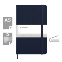 Kalendarz MOLESKINE z nadrukiem Twojego logo, materiał: papier, pp, kolor: ciemnoniebieski