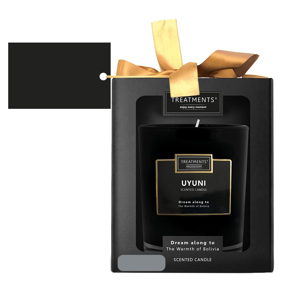 Świeczka zapachowa TREATMENTS z nadrukiem Twojego logo, materiał: guma, karton, drewno, szkło, kolor: niebieski Świeczka zapachowa TREATMENTS z nadrukiem Twojego logo, materiał: guma, karton, drewno, szkło, kolor: niebieski