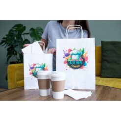 Torba papierowa A5 | Dialla SX z nadrukiem Twojego logo, materiał: papier, kolor: biały