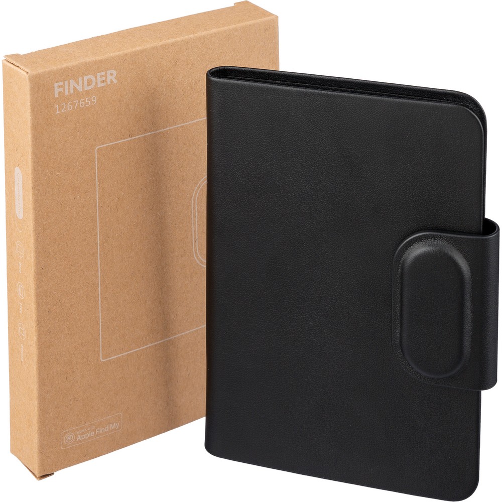 Etui na paszport z lokalizatorem z nadrukiem Twojego logo, materiał: pu, papier, poliester, pc, kolor: czarny Etui na paszport z lokalizatorem z nadrukiem Twojego logo, materiał: pu, papier, poliester, pc, kolor: czarny