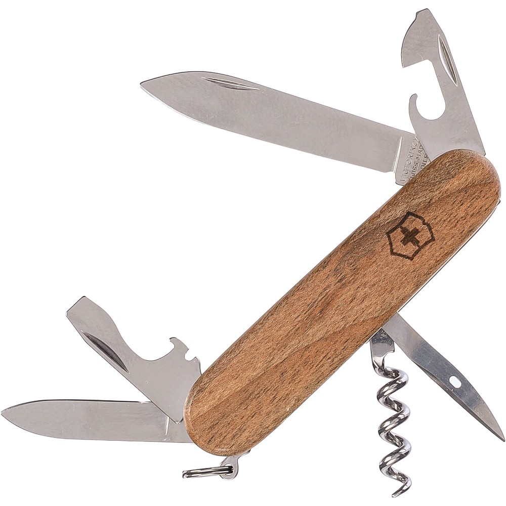 Nóż wielofunkcyjny Victorinox Swiss Army Spartan Wood z nadrukiem Twojego logo, materiał: drewno, stal nierdzewna, stal, kolor: neutralny Nóż wielofunkcyjny Victorinox Swiss Army Spartan Wood z nadrukiem Twojego logo, materiał: drewno, stal nierdzewna, stal, kolor: neutralny