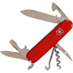 Nóż wielofunkcyjny Victorinox Swiss Army Climber z nadrukiem Twojego logo, materiał: plastik, stal nierdzewna, stal, kolor: czerwony