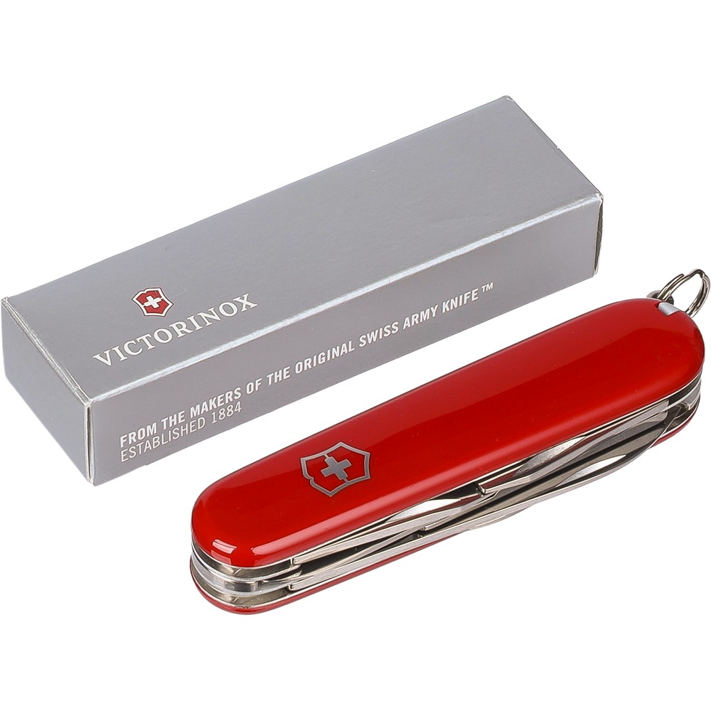 Nóż wielofunkcyjny Victorinox Swiss Army Climber z nadrukiem Twojego logo, materiał: plastik, stal nierdzewna, stal, kolor: czerwony Nóż wielofunkcyjny Victorinox Swiss Army Climber z nadrukiem Twojego logo, materiał: plastik, stal nierdzewna, stal, kolor: czerwony